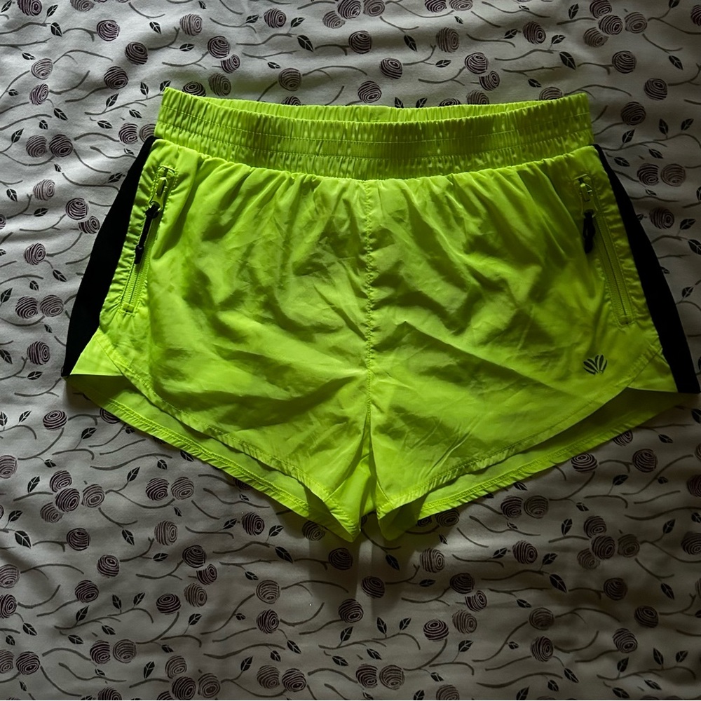 Forever 21 Neon Green Yellow Running Shorts, Worn Once!